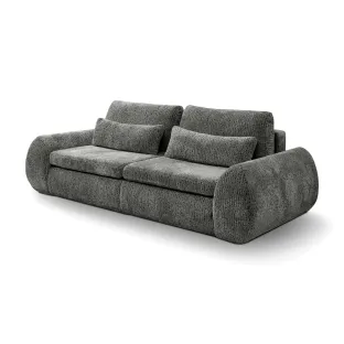 Canapea Extensibila Cube, 274x125x72/90 cm, Suprafata de Dormit Extra Large, Stofa, Gri