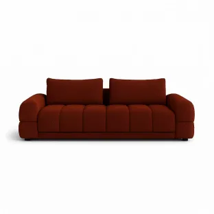 Canapea Extensibila Dante, 241x101x88 cm, Stofa, Caramiziu