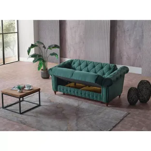 Canapea Extensibila Ibiza 2L, 170x85x91 cm, Verde