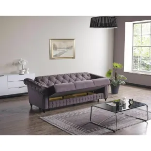 Canapea Extensibila Ibiza 3L, 238x85x91 cm, Gri