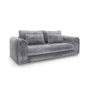 Canapea Extensibila Lil Buddy, 260x106x89 cm,  Stofa - Gri Metalic