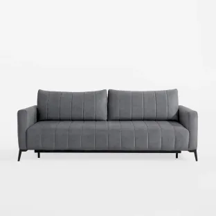 Canapea Extensibila Marion, 221x102x92 cm, Stofa Gri