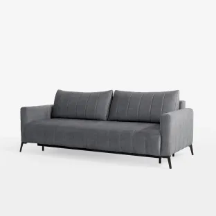 Canapea Extensibila Marion, 221x102x92 cm, Stofa Gri