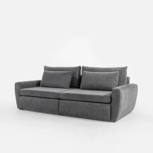 Canapea Extensibila Mevi Extra Large, 240x120x90 cm, Stofa Gri Inchis