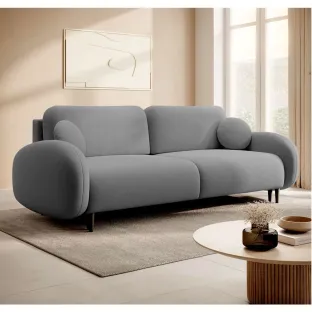 Canapea Extensibila Soft, 232x109x95 cm, Stofa - Gri