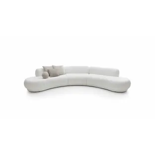 Canapea Modulara GIO - COTTL-C1-COTTR, 469x94x77, Stofa Boucle Abriamo 04