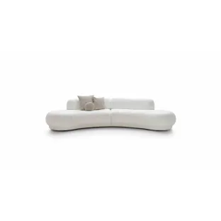 Canapea Modulara GIO - COTTL-COTTR, 350x94x77, Stofa Boucle Abriamo 04