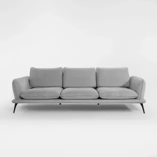 Canapea Portimao 3L, 252x110x71 cm, Stofa Spot 02 Gri Deschis
