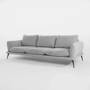 Canapea Portimao 3L, 252x110x71 cm, Stofa Spot 02 Gri Deschis