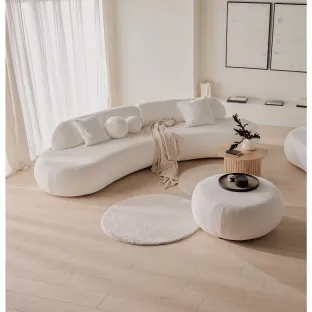 Canapea Soul, COTTL-COTTR, 346x103x77 cm, Stofa Boucle Abriamo 04