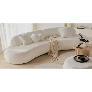 Canapea Soul, COTTL-COTTR, 346x103x77 cm, Stofa Boucle Abriamo 04