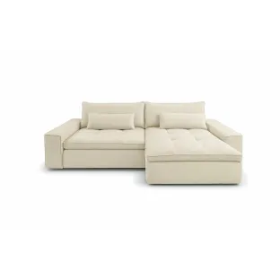 Coltar Extensibil Athos, 292x190x97 cm, Stofa, Crem