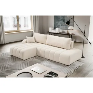 Coltar Extensibil Ballo, 276x176x88 cm, Stofa, Crem