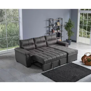 Coltar Extensibil Cansas L, Universal 260x168x100 cm, Stofa Gri