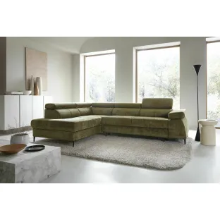 Coltar Extensibil Cordoba II, 275x203x76-90 cm, Stofa, Verde