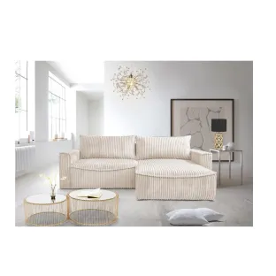 Coltar Extensibil Lilly, 242x160x92 cm, Stofa Ambiance 02, Crem
