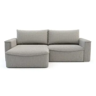 Coltar Extensibil Lilly, 242x160x92 cm, Stofa, Gri