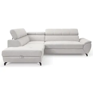 Coltar Extensibil Mario, 263x210x77-93 cm, Stofa Sorella 03 Beige Deschis