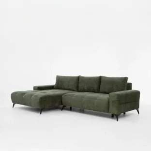Coltar Extensibil Mauro, 290x175x85 cm, Stofa Verde