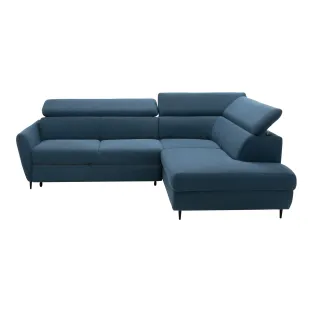 Coltar Extensibil Othello, 253x212x76-95 cm, Stofa Albastru inchis Neve 77