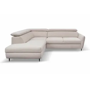 Coltar Extensibil Othello, 253x212x76-95 cm, Stofa, Beige