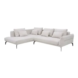 Coltar Extensibil Zurich, 285x227x90 cm, Stofa Tip Boucle Raven 22, Beige