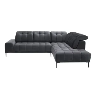 Coltar Grenada Cu Sezut Reglabil, Electronic, 281x226x89-107 cm, Stofa , Grafit Metalic