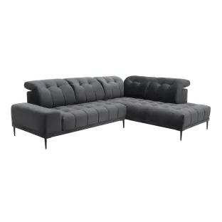 Coltar Grenada Cu Sezut Reglabil, Electronic, 281x226x89-107 cm, Stofa , Grafit Metalic