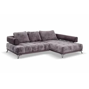 Coltar Fix Morgan, 262x184x87 cm, Stofa Grafit/Gri Inchis