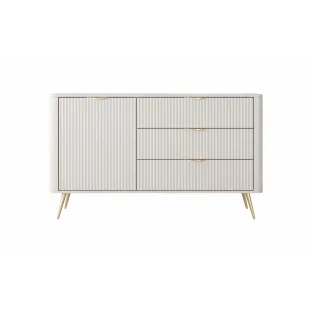 Comoda 3 Sertare + Usa, Lante 138-D3S, 138.2x38x81.2 cm, MDF, Beige