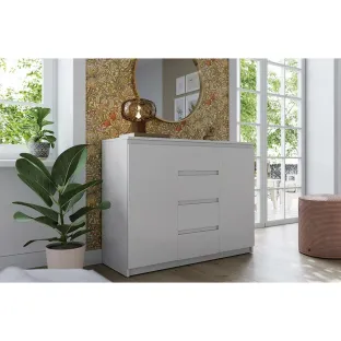 Comoda Idea ID-04, 109x40x85 cm, Alba