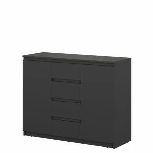 Comoda Idea ID-04, 109x40x85 cm, Neagra