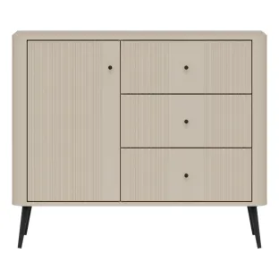 Comoda Larnaca VG03, 3 Sertare + Usa, 106x40x88 h cm, Pal Melaminat/MDF - Casmir