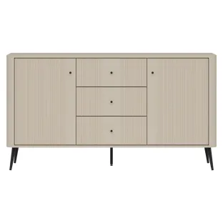 Comoda Larnaca VG05, 2 Usi 3 Sertare, 162x40x88 h cm, Pal Melaminat/MDF - Casmir