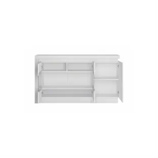 Comoda Lyon LYOK02 3 Usi, 157.7x42x89.1 h cm, Pal Melaminat, Alb Alpin/Alb Lucios