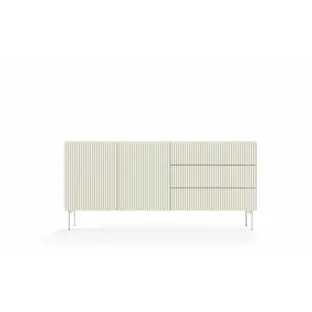 Comoda Muti 177, 2 Usi + 3 Sertare, 177x39.8x81.2 h cm, Riflaj MDF, Casmir