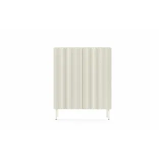Comoda Muti 2 Usi, 98.6x39.8x123 h cm, Riflaj MDF, Casmir