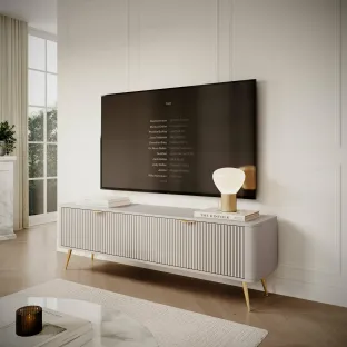 Comoda TV Lante RTV163 2D, 163.2x38x51.2 cm, MDF, Beige