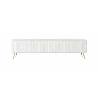 Comoda TV Lante RTV200-2D, 200x38x51.2 cm, MDF, Alb