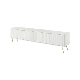 Comoda TV Lante RTV200-2D, 200x38x51.2 cm, MDF, Alb