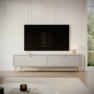 Comoda TV Lante RTV200-2D, 200x38x51.2 cm, MDF, Beige