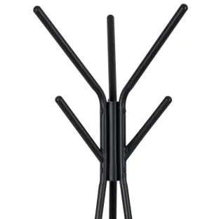 Cuier Hol Tip Pom - Calci - 49x49x181 cm, Metal, Negru/Natur