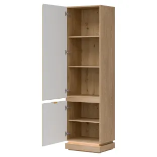 Dulap Cu Polite Milton ML07, 54.5x40.5x193.5 h cm, Pal Melaminat/MDF,  Stejar Cremona/Casmir