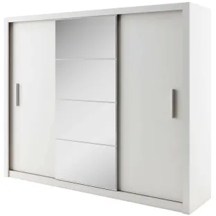Dulap cu usi culisante IDEA ID-01, 250x60x215 cm, Alb