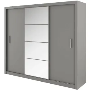 Dulap cu usi culisante IDEA ID-01, 250x60x215 cm, Gri