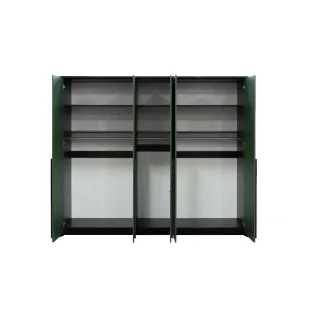 Dulap Genua, 5 Usi, 255x65x217 cm, Verde