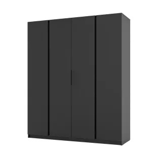 Dulap KAJA 4 Usi,  BL/BL 4F, 200x61.9x239 cm, Negru