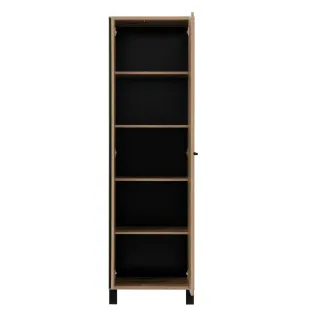 Dulap Noel NE07, Cu Polite, 58x39x194 cm, Stejar Evoke/Negru