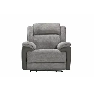 Fotoliu Cu Recliner Electric Orso 1R, 106x96x104 cm, Stofa/Microfibra - Gri