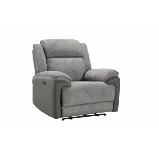 Fotoliu Cu Recliner Electric Orso 1R, 106x96x104 cm, Stofa/Microfibra - Gri